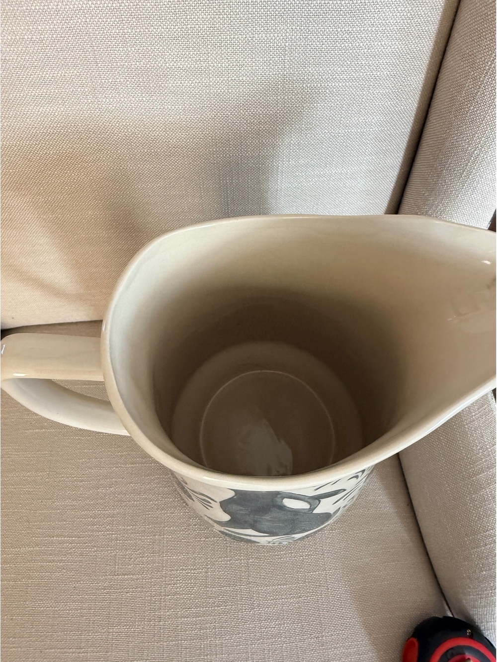 Blue and White Rabbit Ceramic Pitcher - Picture 12 of 12